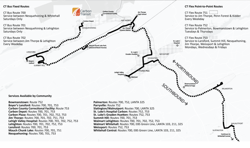 Proposed August 2024 Service Changes – Carbon Transit